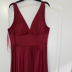 Satin bridesmaids dress